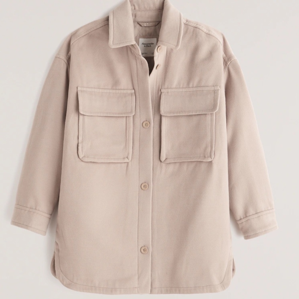 ‼️SOLD‼️Abercrombie & Fitch Oversized Cozy Shirt Jacket - Picture 4 of 7